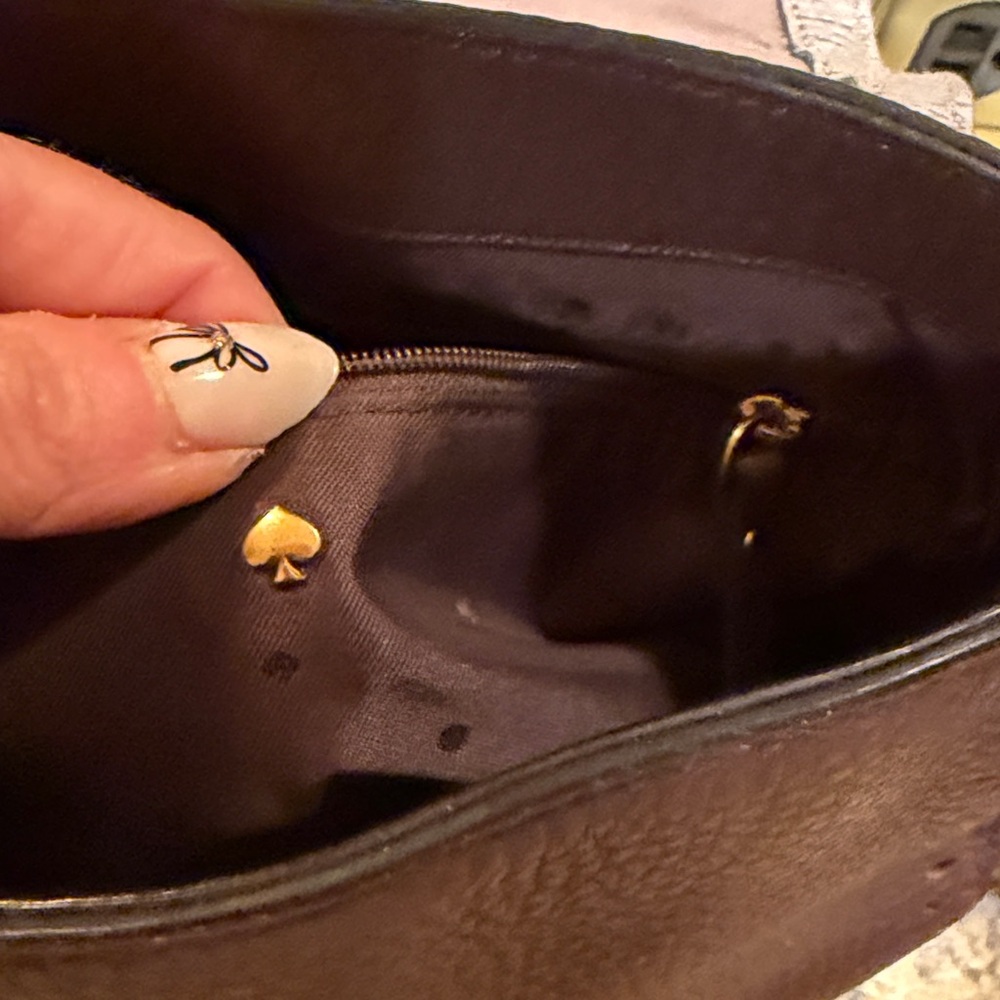 Kate Spade Dark Brown Pebbled Leather Crossbody Bag - Picture 5 of 11